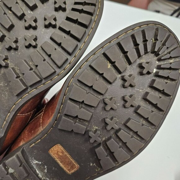 Clarks Mens Brown Leather Lace-Up Chukka Boots Size 9 M - Picture 10 of 13